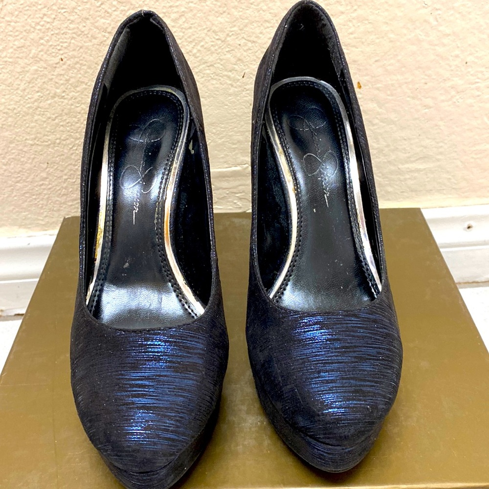 Jessica simpso size 6 high heel blue wear once
